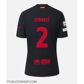 Barcelona Pau Cubarsi #2 Seconda Maglia 2024-25 Manica Corta